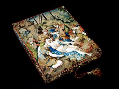 Embroidered Casket Showing the Deposition from the Cross by French School